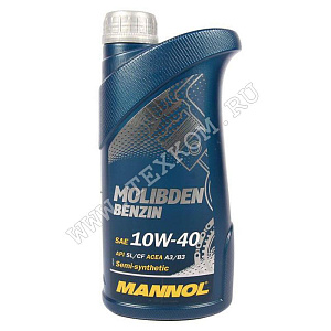 Масло моторное MANNOL MOLIBDEN 10W40 1л п/синт.
