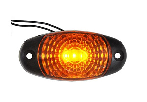 Фонарь габаритный LED 24V, желтый (L=70мм, 3-светодиода,"паутинка") Турция