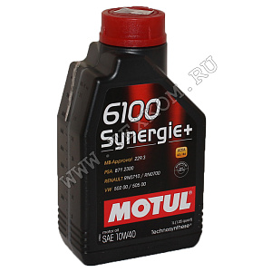 Масло моторное MOTUL 6100 SYNERGIE+ 10W40 1л п/синт.