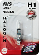 Лампа 12V H1 (55) P14.5s 12V AVS Vegas 1 шт. бл.