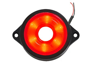 Фонарь габаритный LED 24V, круглый d=55мм красный (6-светодиодов) Турция