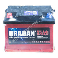 Аккумуляторная батарея URAGAN 6СТ55 VL АПЗ прям. 242х175х190