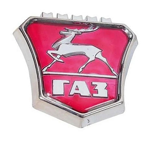 Эмблема решетки радиатора ГАЗ-3110 красная