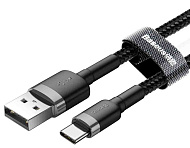 Кабель USB Type C 2м серо-черный BASEUS