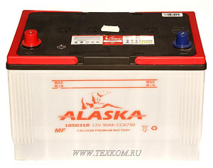 Аккумуляторная батарея ALASKA 6СТ90з прям,Япония 302х172х220