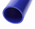 Патрубок МАЗ радиатора отводящий нижний (L=475мм,d=70х80мм,кривой) синий силикон MEGAPOWER
