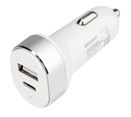 Зарядное устройство в прикуриватель REXANT АЗУ USB-A+USB-C, 3.1 A белая