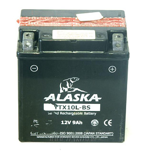 Аккумуляторная батарея ALASKA 6СТ9 сухой + электролит Япония 133х89х143