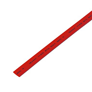 Трубка термоусадочная 8.0 / 4.0 мм 1м красная REXANT