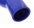 Патрубок МАЗ радиатора отводящий нижний (L=225мм,d=70х80мм,кривой) синий силикон ЕВРО-3 MEGAPOWER